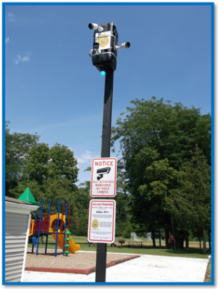 Cameras Mounted on a Post